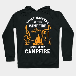 What Happens At The Campfire Grandpa Renter Gift Hoodie